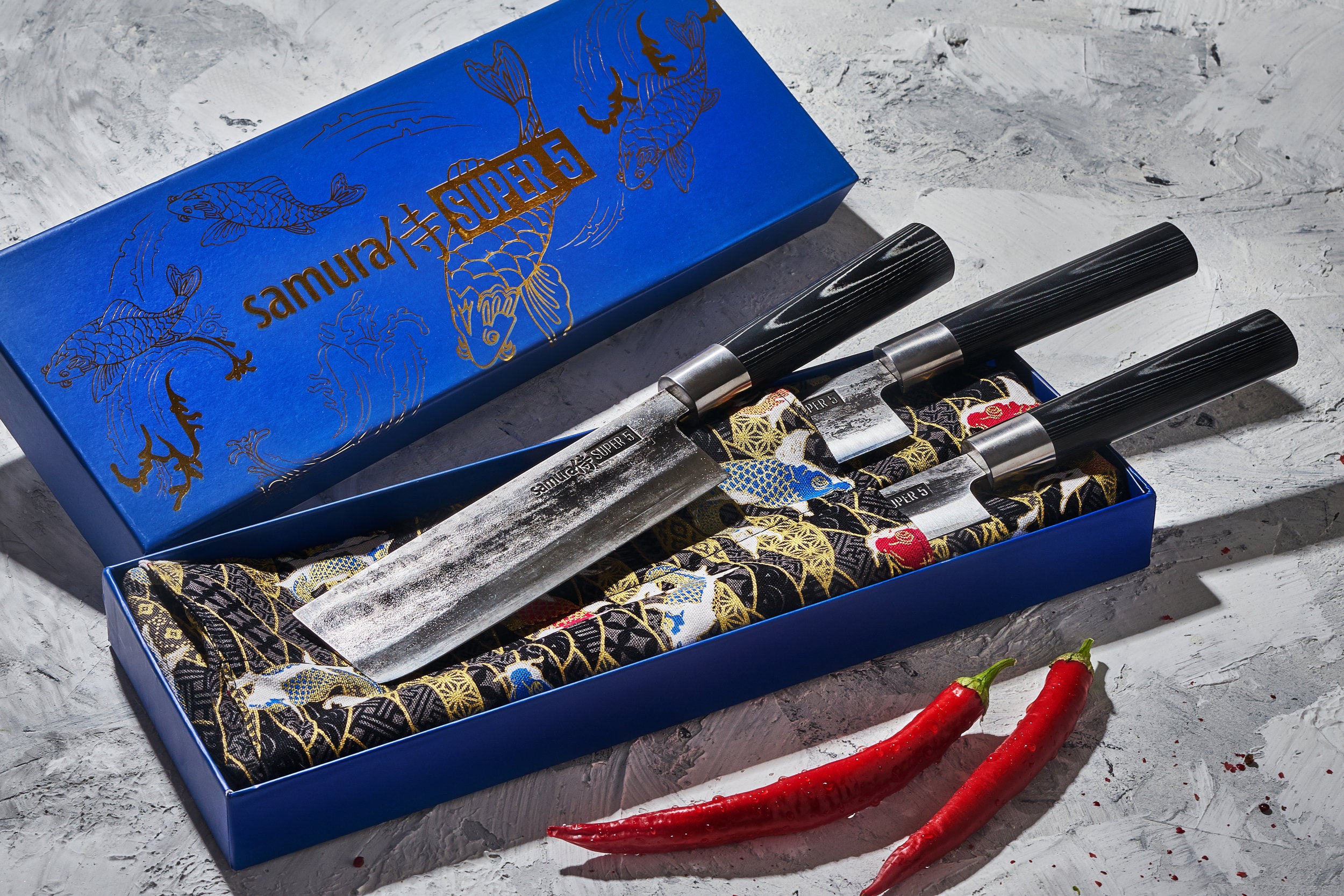 Japanese Steel VG-10 Samura Knife Set