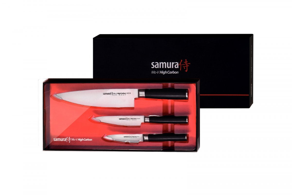 Precision Knives Samura MO-V Set of 3 Knives in packaging